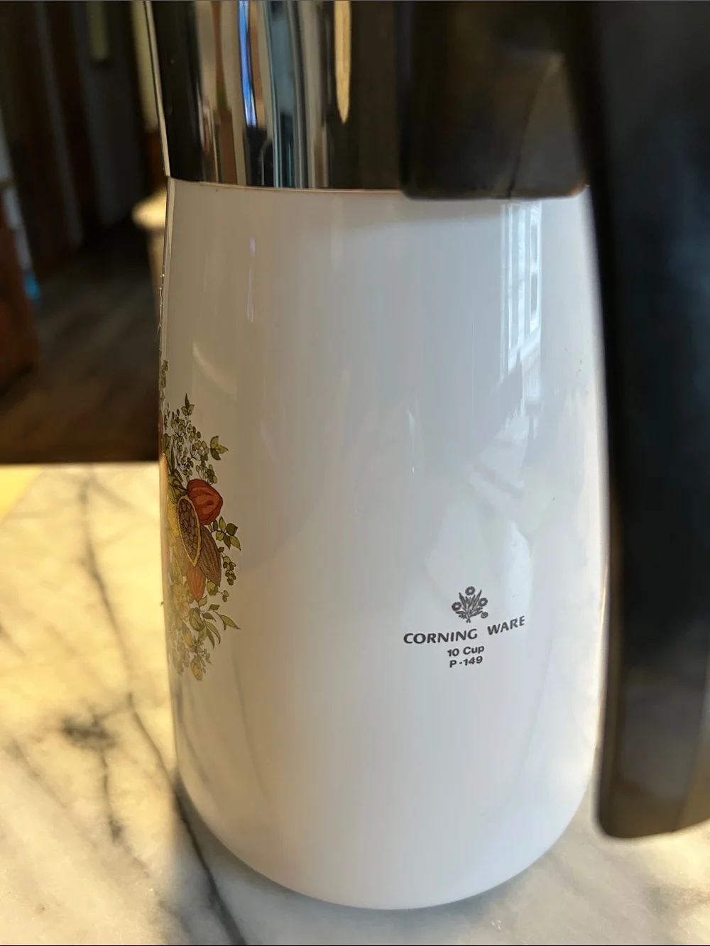 Vintage Corning Ware Spice of Life “ Le Cafe” Stove Top Percolator